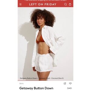 Left On Friday Getaway Button Down Shirt - White
